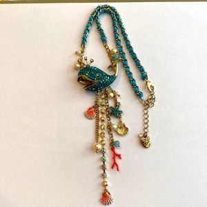 Used Betsy Johnson Whale necklace